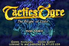 Tactics Ogre - The Knight of Lodis Title Screen